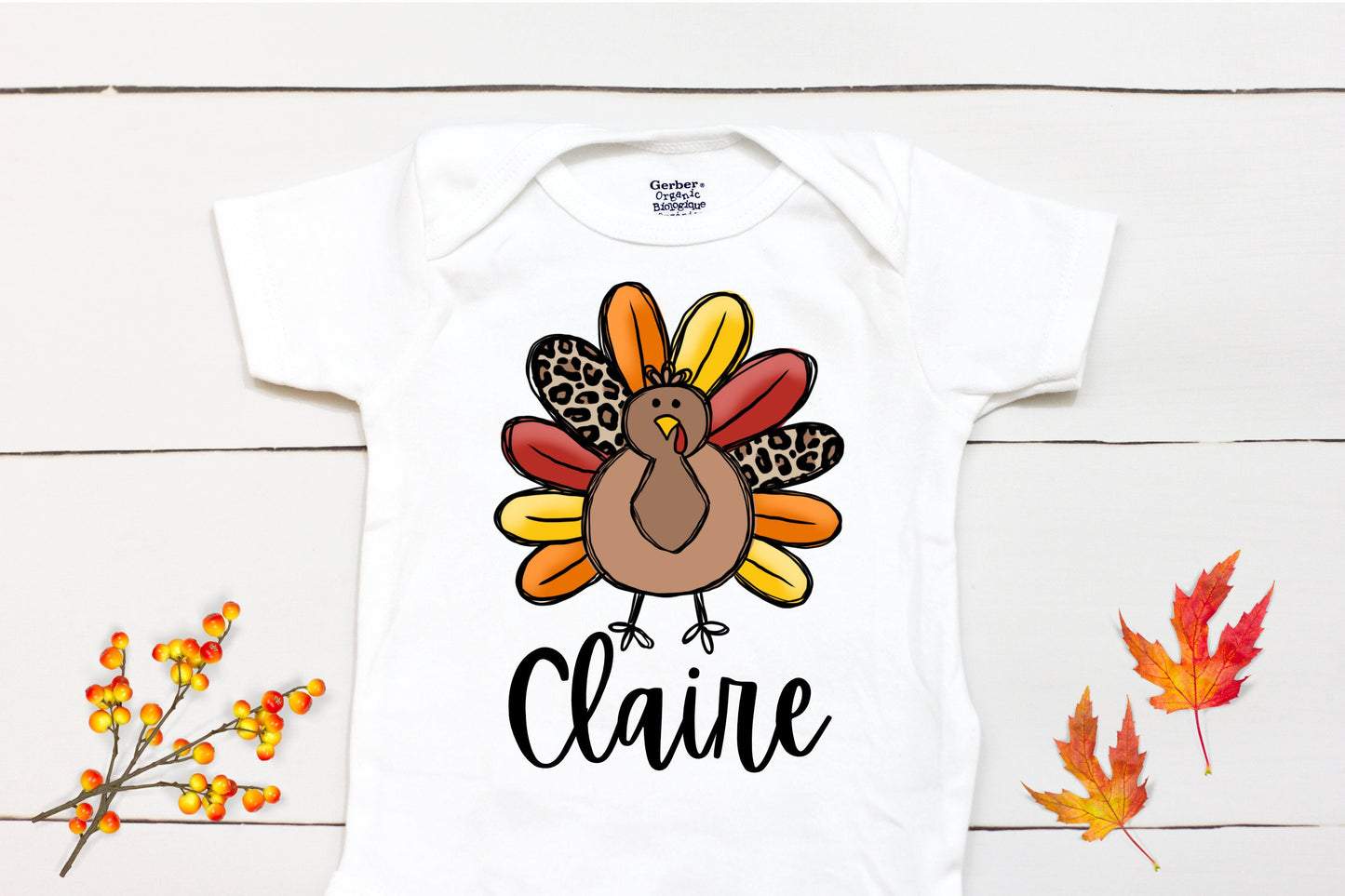 Turkey Name // Baby Girl // First Thanksgiving // Fall // Newborn // Coming home outfit // Thanksgiving Shirt // Kid Onesies® Brand