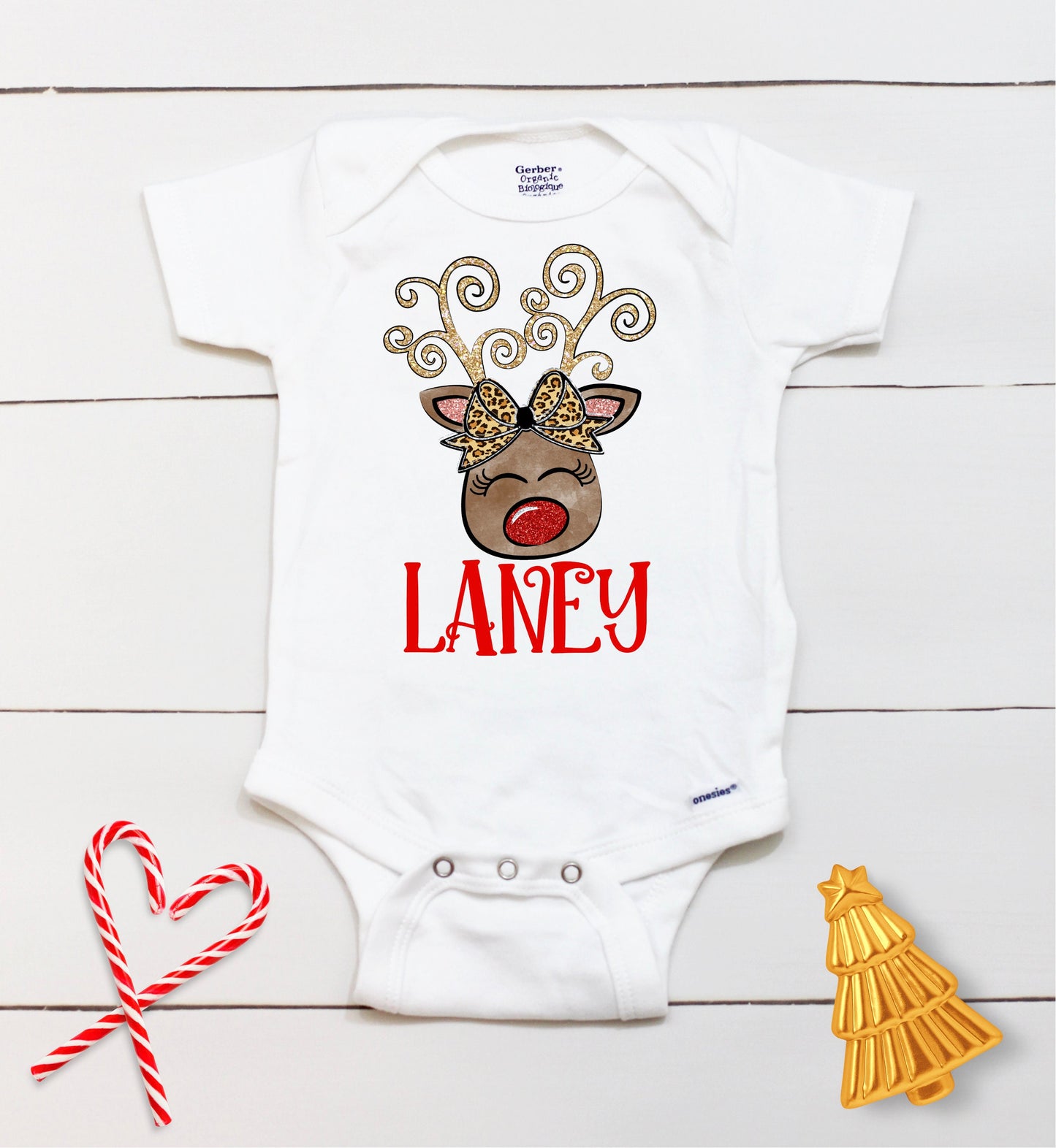 Reindeer Name // Personalized Name // Christmas // Baby Girl // Holiday // Gift // Kids Shirt // First Christmas // Reindeer