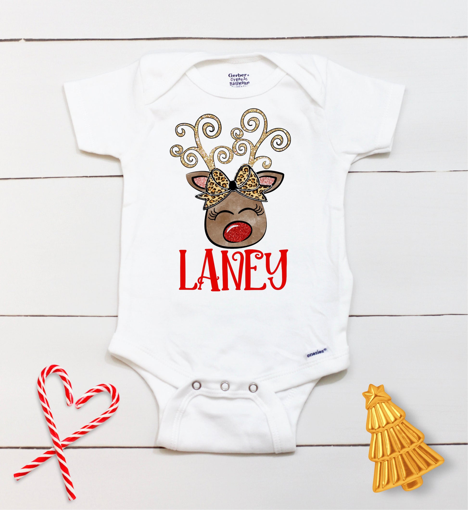 Reindeer Name // Personalized Name // Christmas // Baby Girl // Holiday // Gift // Kids Shirt // First Christmas // Reindeer