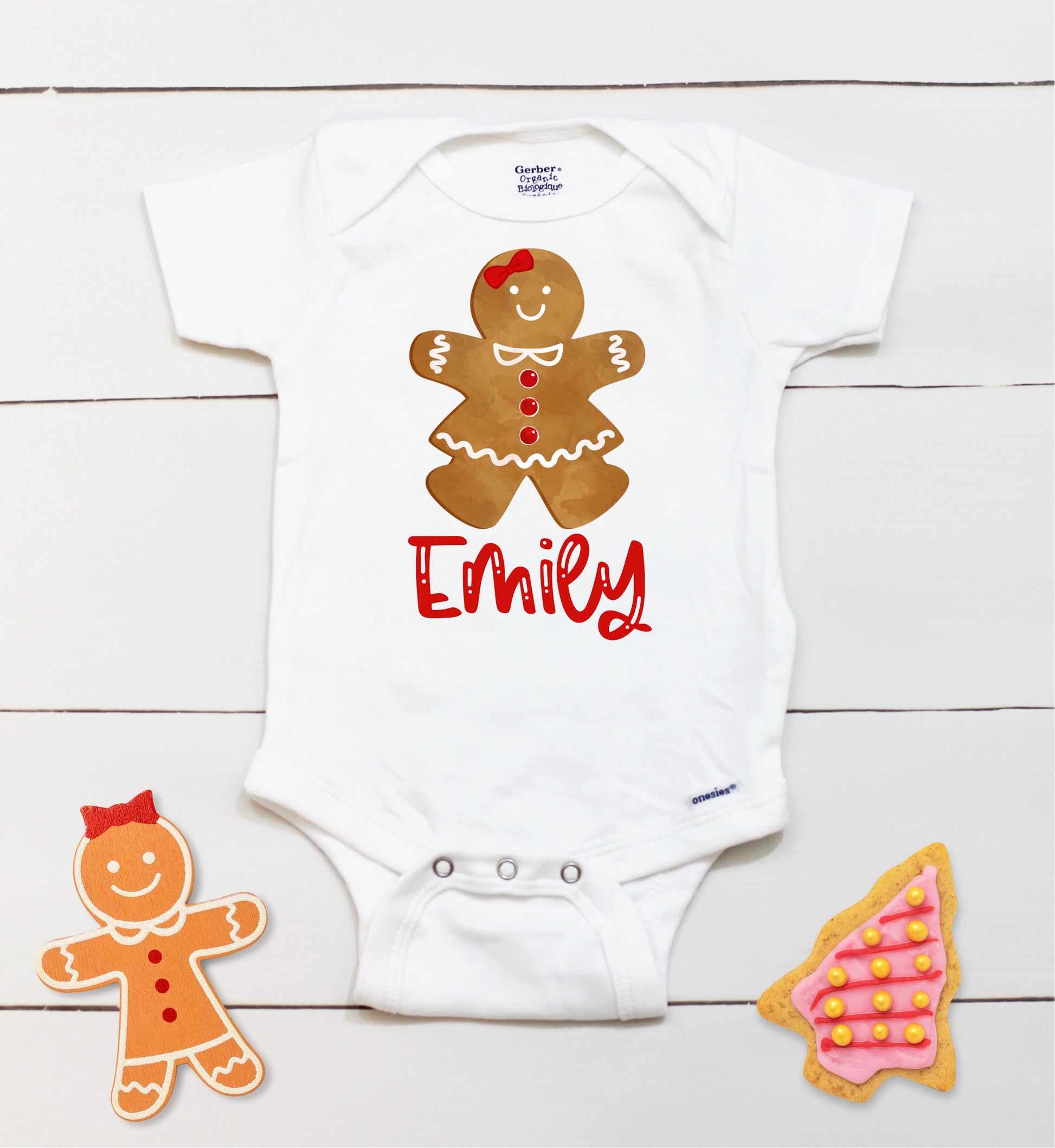 Gingerbread Girl Name // Personalized Name // Christmas // Baby Girl // Holiday // Gift // Kids Shirt // First Christmas