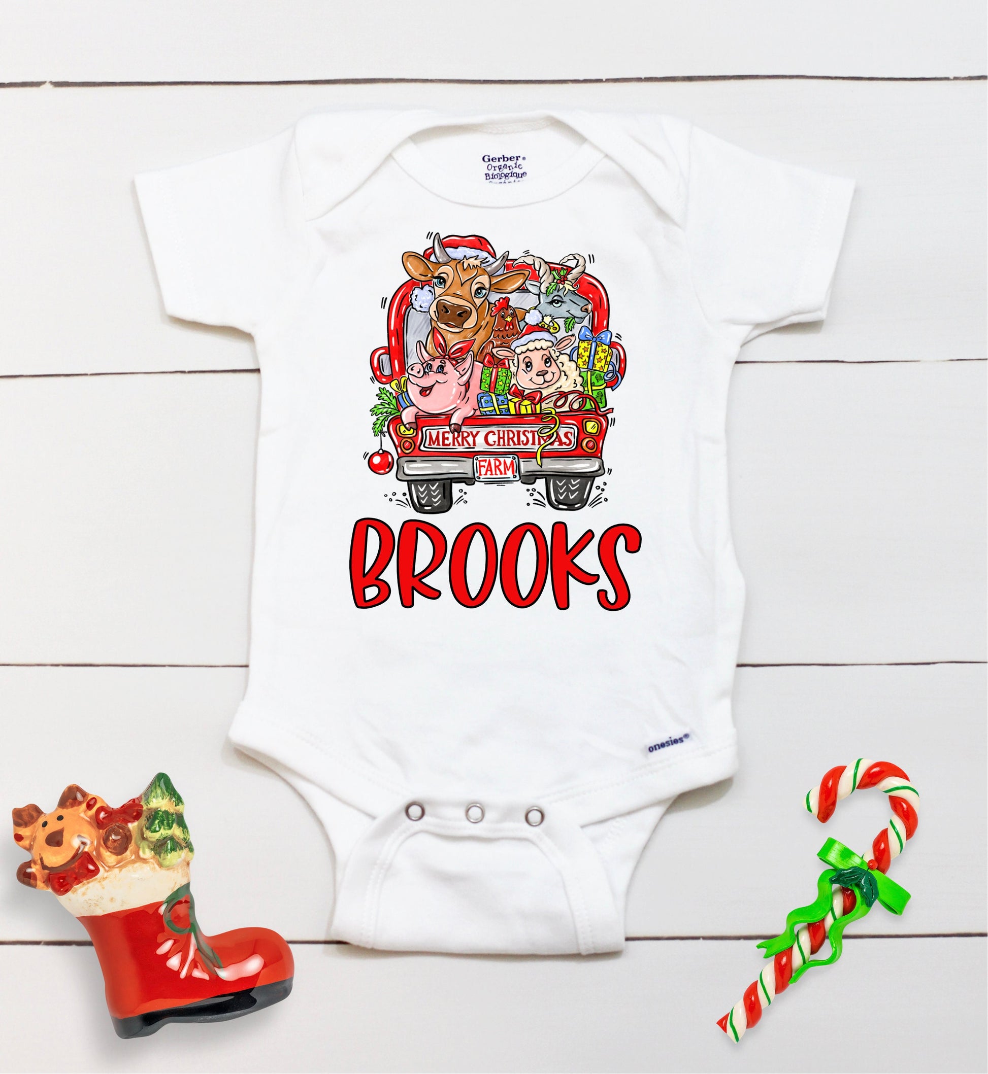 Christmas Truck // Personalized Name // Christmas // Boy // Truck // My First Christmas // Farm Truck // Toddler