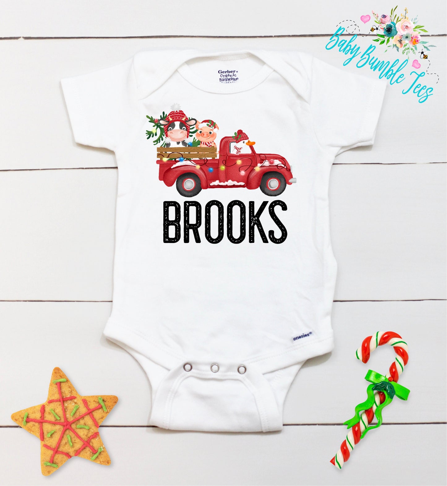 Christmas Truck // Personalized Name // Christmas // Boy // Truck // My First Christmas // Farm Truck // Toddler
