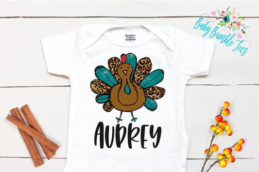 Turkey Name // Baby Girl // First Thanksgiving // Fall // Newborn // Coming home outfit // Thanksgiving Shirt // Kid Onesies® Brand