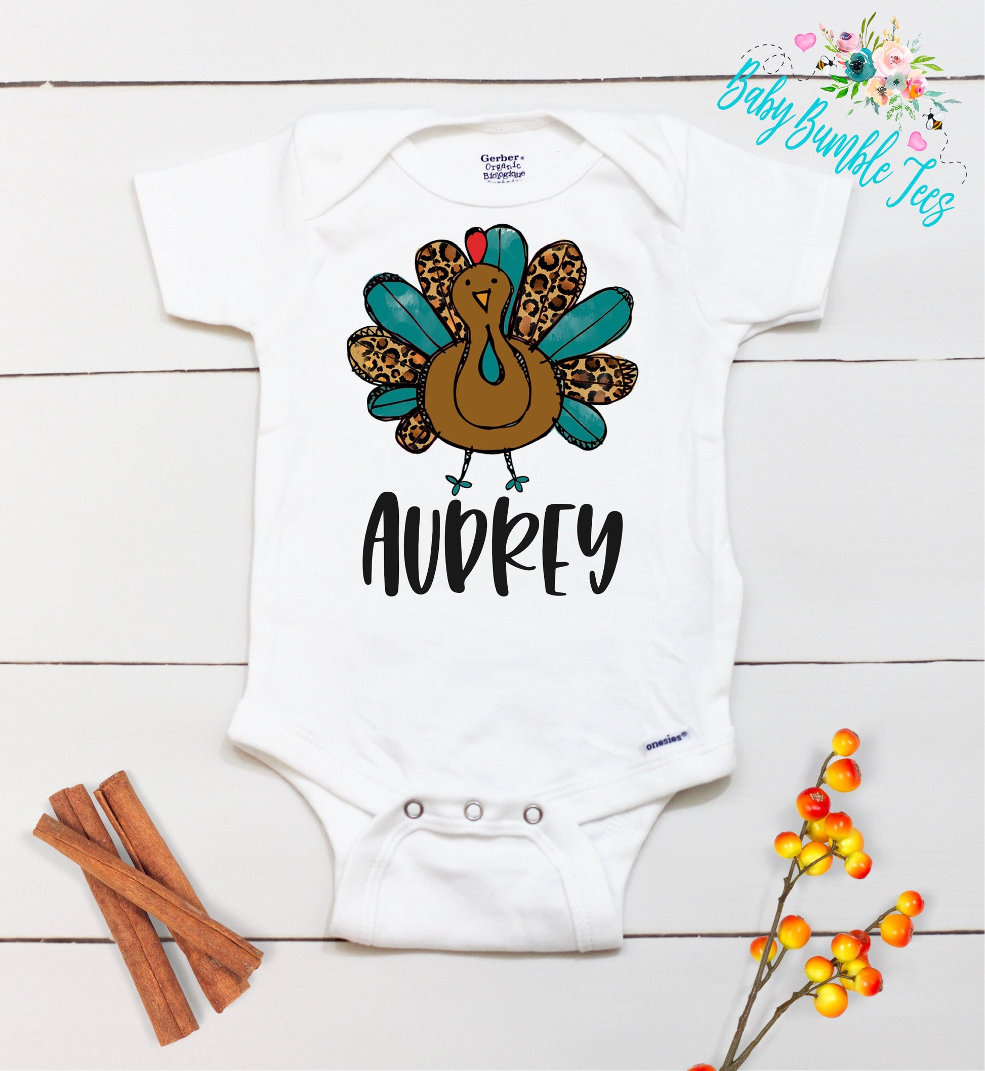 Turkey Name // Baby Girl // First Thanksgiving // Fall // Newborn // Coming home outfit // Thanksgiving Shirt // Kid Onesies® Brand