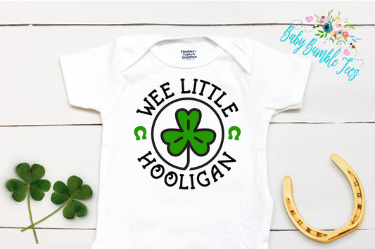 Wee Little Hooligan - St Patricks Day Digger - St Patricks Day - Boy - St Paddys Day - First St Patricks Day - Kids Shirt