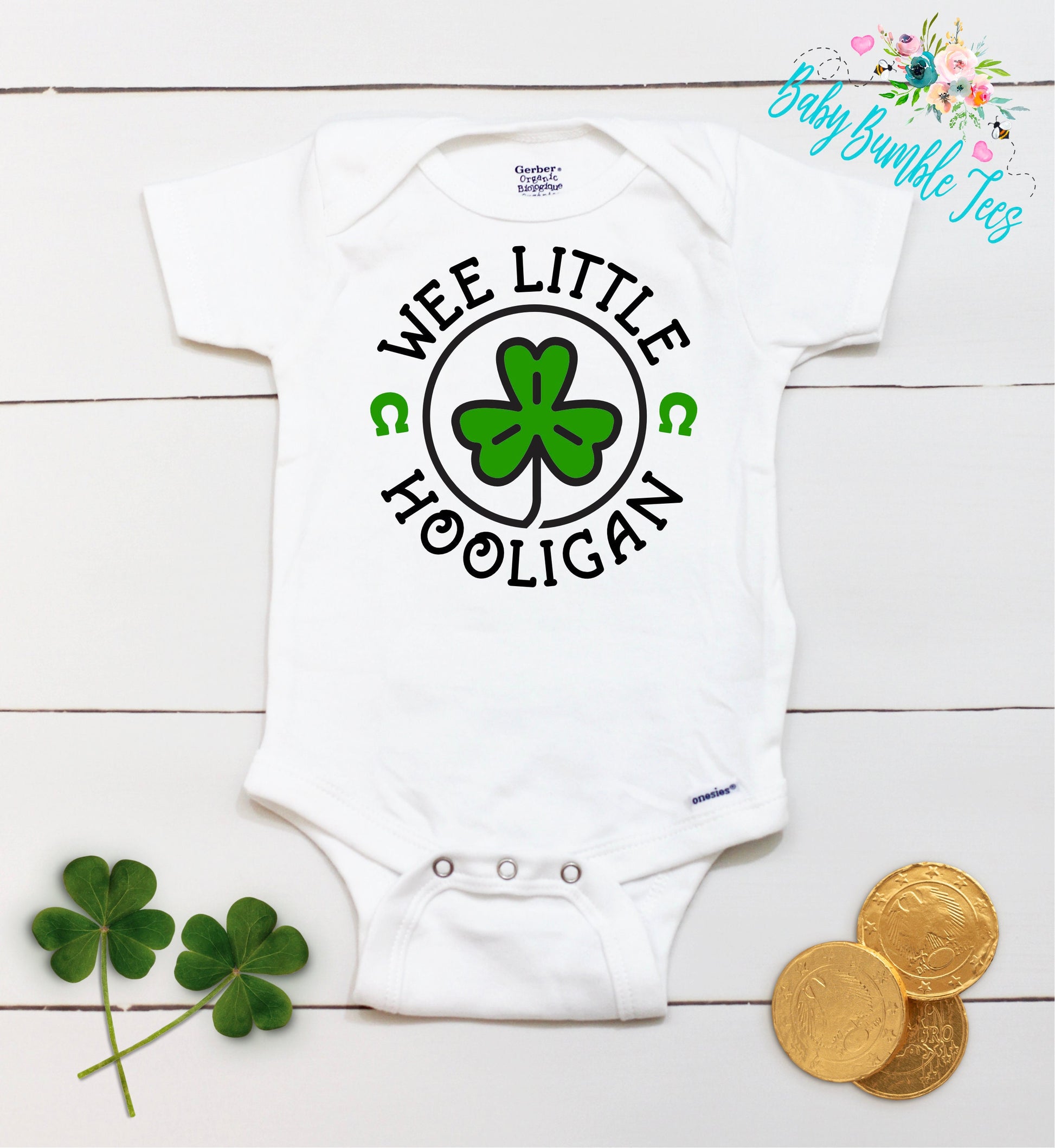 Wee Little Hooligan - St Patricks Day Digger - St Patricks Day - Boy - St Paddys Day - First St Patricks Day - Kids Shirt