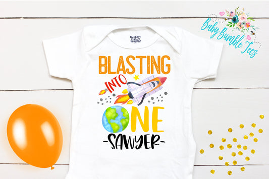 Blasting into One Birthday // Boy Birthday // Space Birthday // 1st Birthday // Birthday Boy // First Birthday // Space Rocket