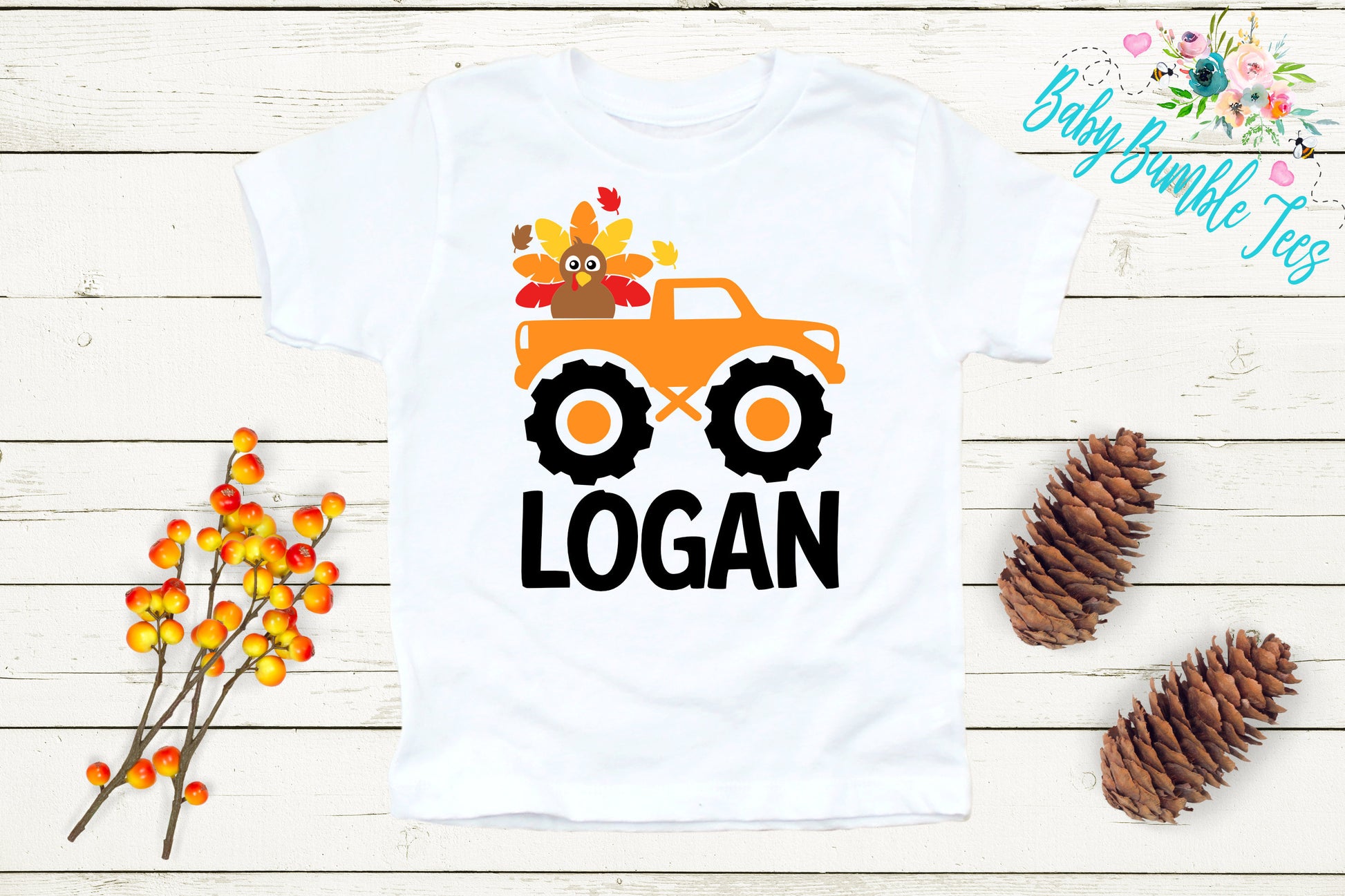 Turkey Monster Truck Shirt // Kids Thanksgiving Shirt // Turkey t shirt // Boys Thanksgiving Shirt // Toddler Shirt // Fall Kids Shirt