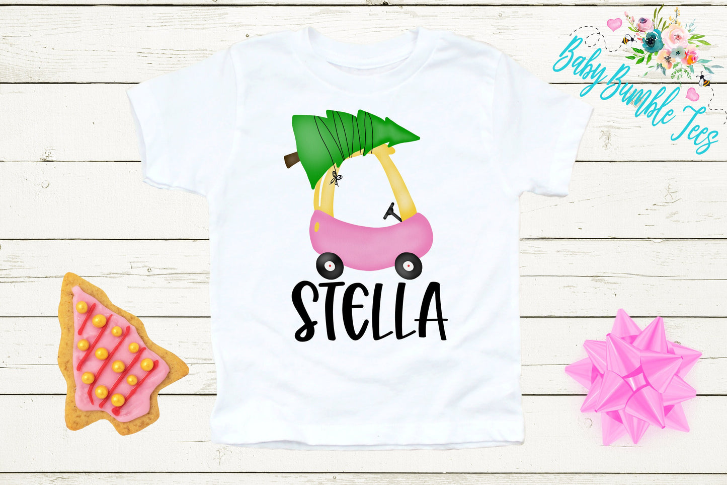 Christmas Car Shirt // Personalized Name // Christmas // Girl T Shirt // Truck // My First Christmas // Christmas Tree // Toddler Shirt