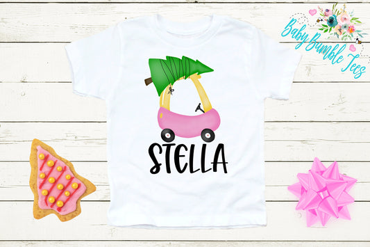 Christmas Car Shirt // Personalized Name // Christmas // Girl T Shirt // Truck // My First Christmas // Christmas Tree // Toddler Shirt