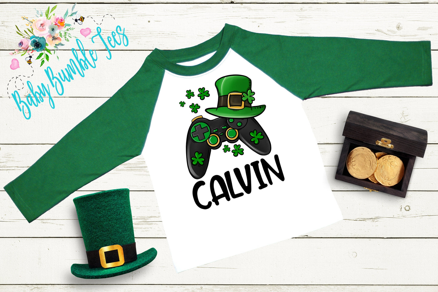 St Patricks Day Shirt - Boys St Patricks Day Shirt - St Paddy's Day - Toddler Shirt - Kids St Patricks Shirt - Gaming Gamer Video Games