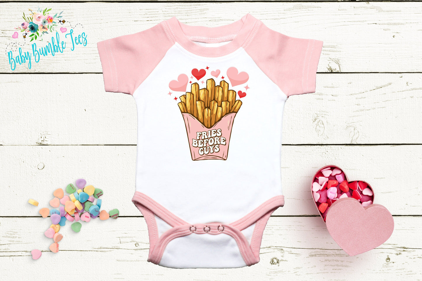 Fries before guys Valentines day // Personalized Name // Baby girl Valentine // My First Valentine // Kids Shirt // Girls Valentines