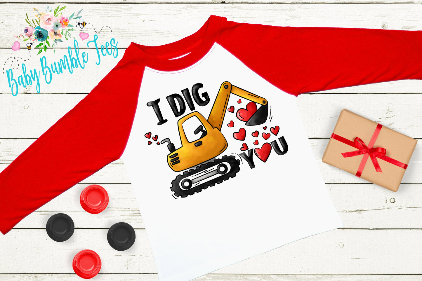 I Dig You Shirt // Valentine // Boy Shirt // Truck // My First Valentines Day // Toddler Shirt // kids shirt // Construction // Digger