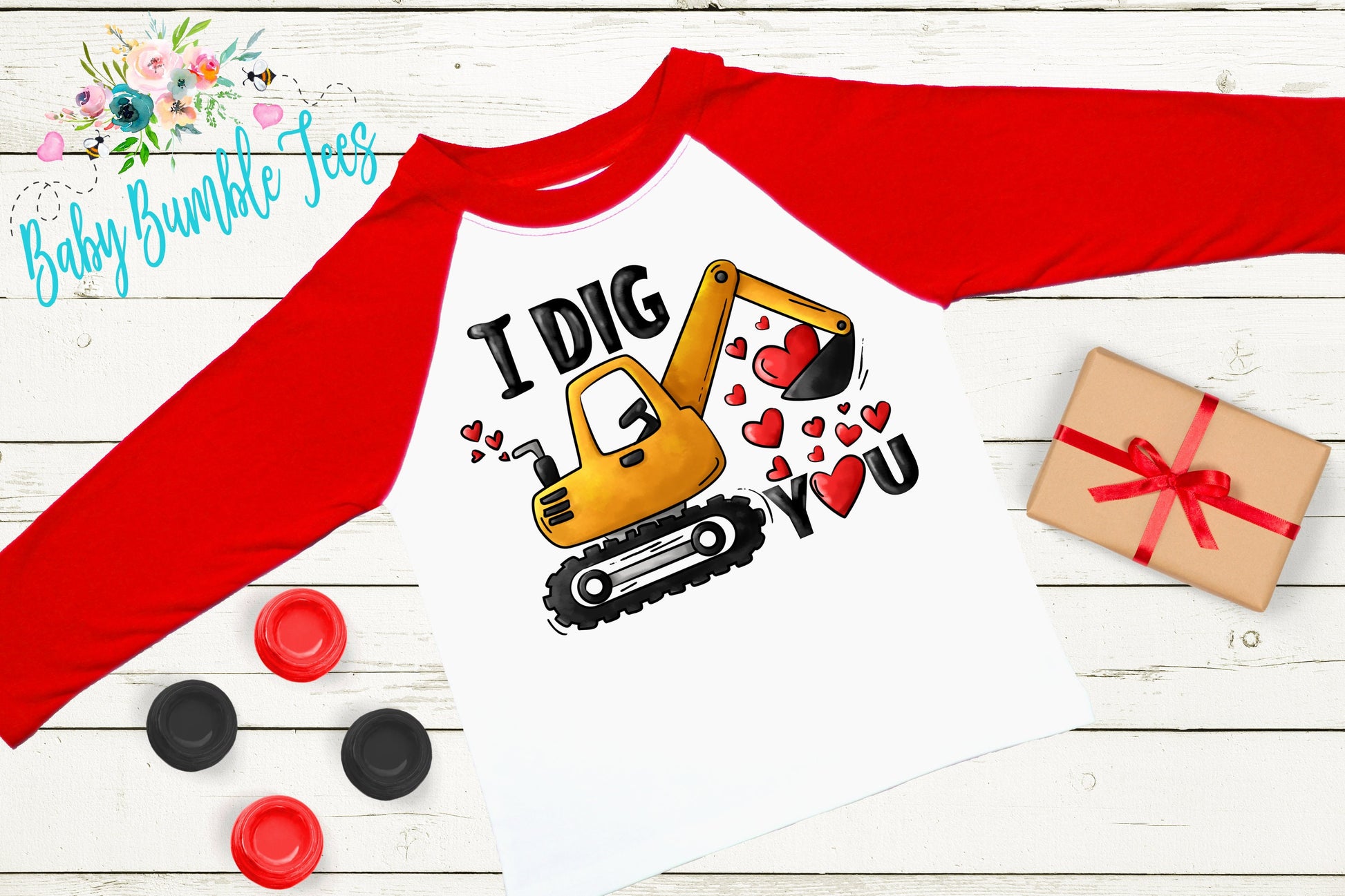 I Dig You Shirt // Valentine // Boy Shirt // Truck // My First Valentines Day // Toddler Shirt // kids shirt // Construction // Digger
