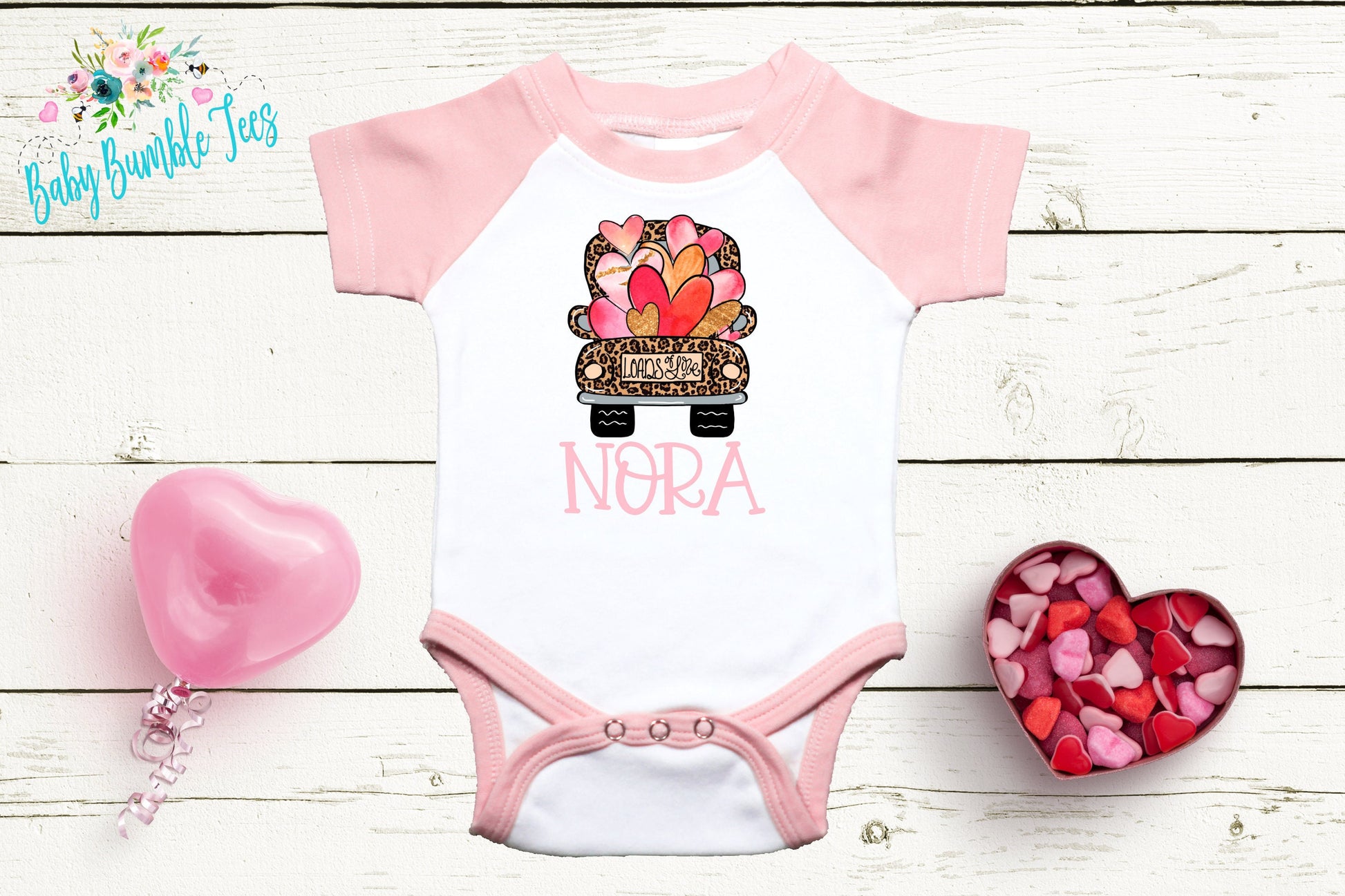 Valentines Day Shirt // Personalized Name // Valentine // Girl // Truck // Girl Valentine Shirt // Toddler Shirt // kids shirt