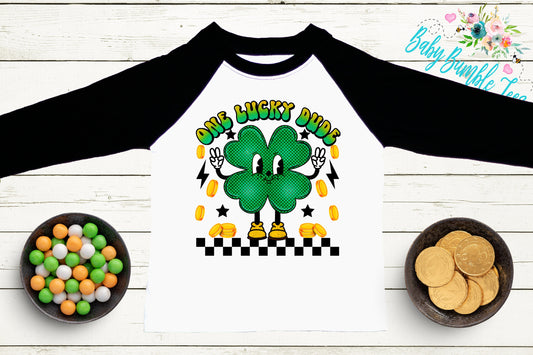 One Lucky Dude Shirt - Boys St Patricks Day Shirt - Kids St Patricks Day Shirt - St Paddy's Day - Toddler Shirt - kids shirt - Clover