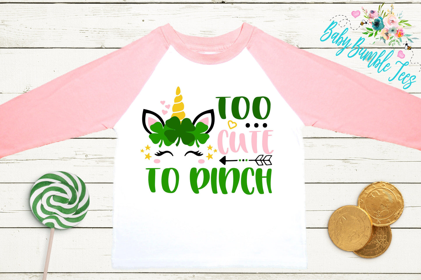 Too Cute To Pinch - St Patricks Day Unicorn Shirt - Girls St Patricks Day - Girls Shirt - Toddler Shirt - kids shirt - Unicorn