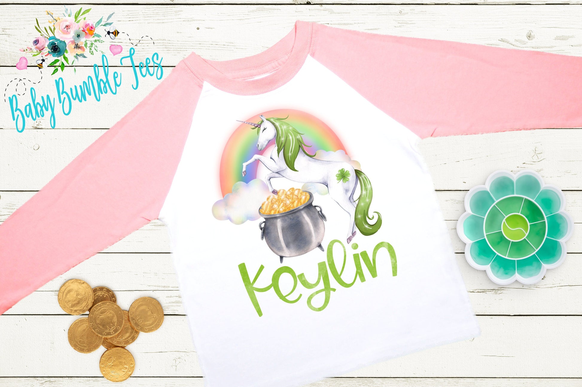 St Patricks Day Unicorn Shirt - Personalized Name - St Patricks Day - Girl Shirt - St Paddys Day - Toddler Shirt - kids shirt