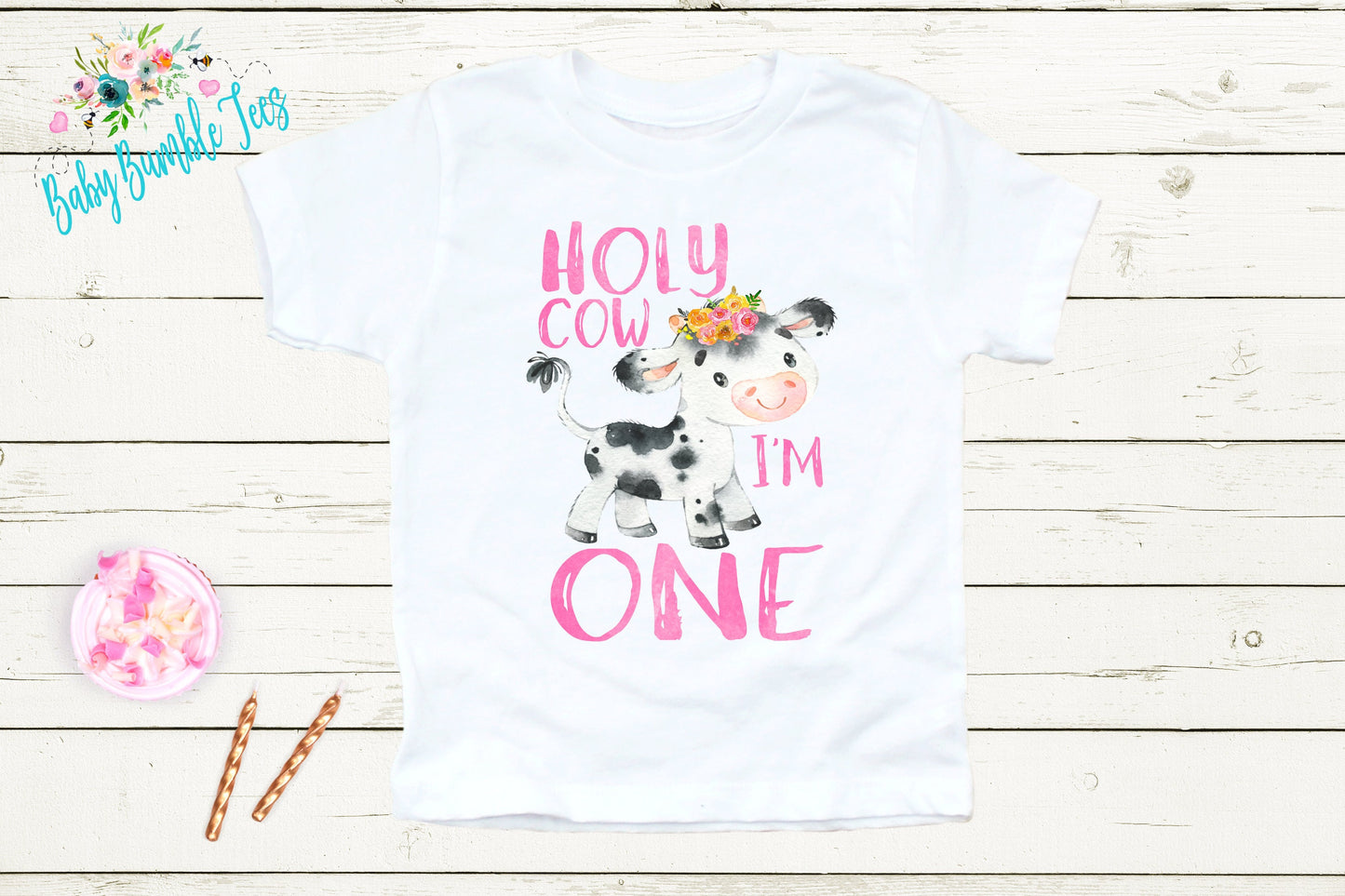Holy cow I'm one // One Birthday Shirt // Birthday girl // Cake Smash Outfit // 1st Birthday // Farm birthday // Toddler // Cow Birthday
