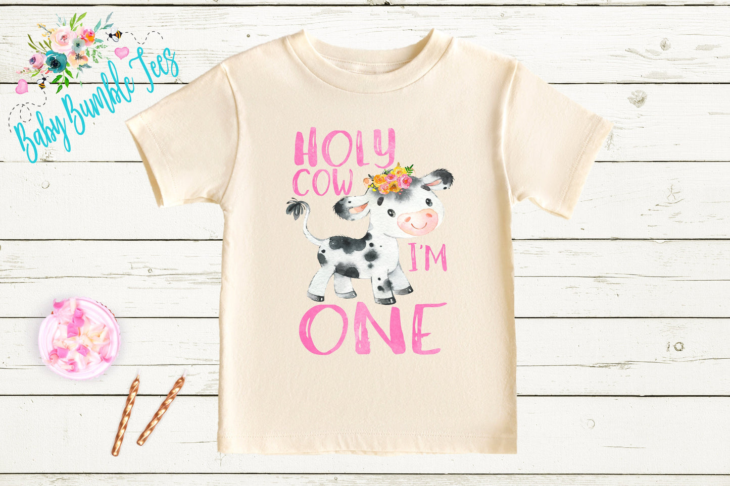 Holy cow I'm one // One Birthday Shirt // Birthday girl // Cake Smash Outfit // 1st Birthday // Farm birthday // Toddler // Cow Birthday