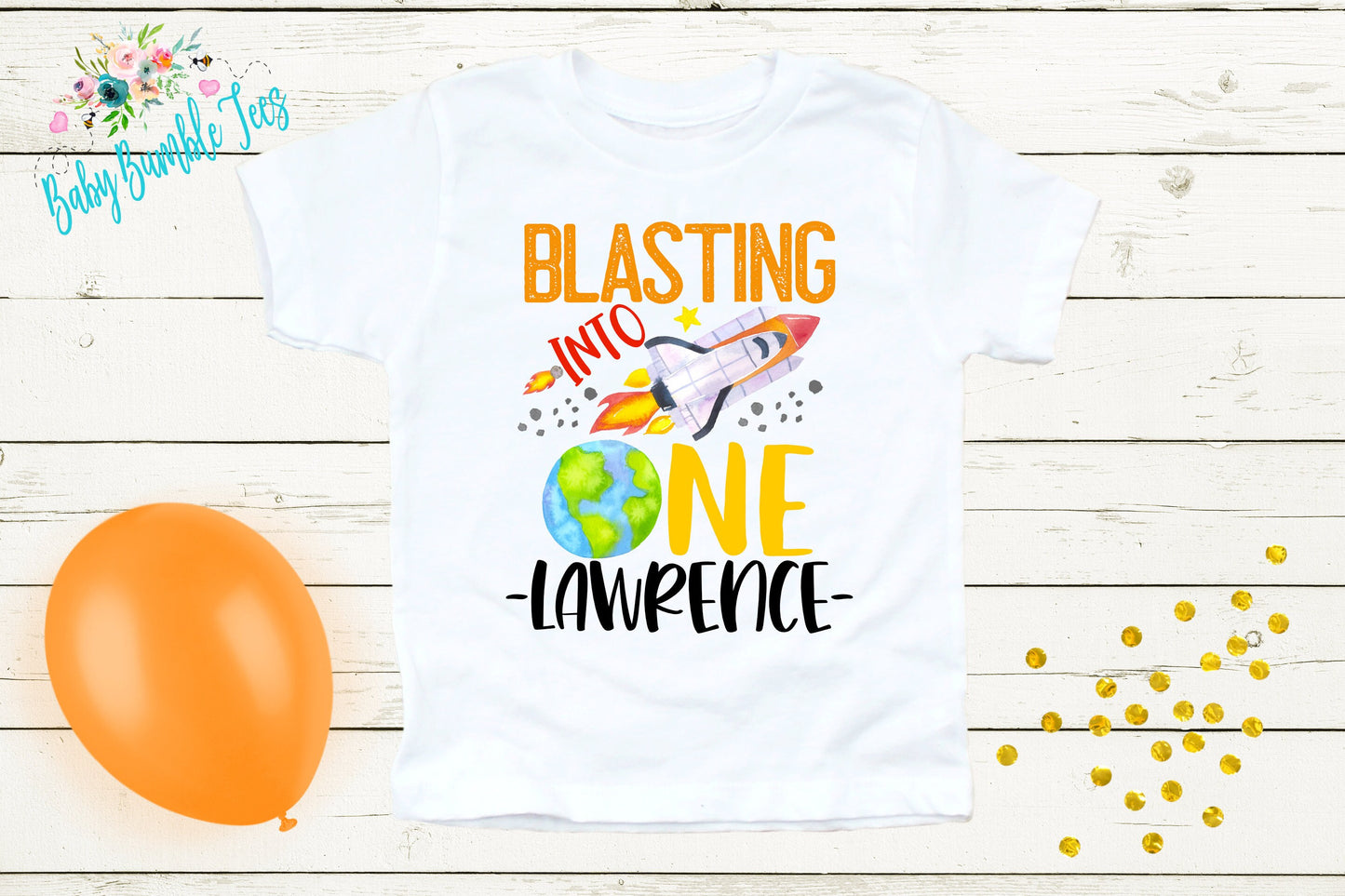 Blasting into One Shirt // First birthday // 1st Birthday shirt // Space Birthday Shirt // Kids Space Shirt // Toddler // Birthday boy