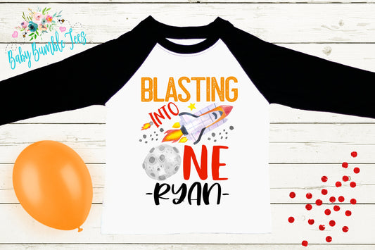 Blasting into One Shirt // First birthday // 1st Birthday shirt // Space Birthday Shirt // Kids Space Shirt // Toddler // Birthday boy