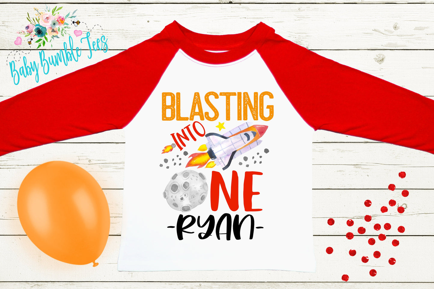 Blasting into One Shirt // First birthday // 1st Birthday shirt // Space Birthday Shirt // Kids Space Shirt // Toddler // Birthday boy