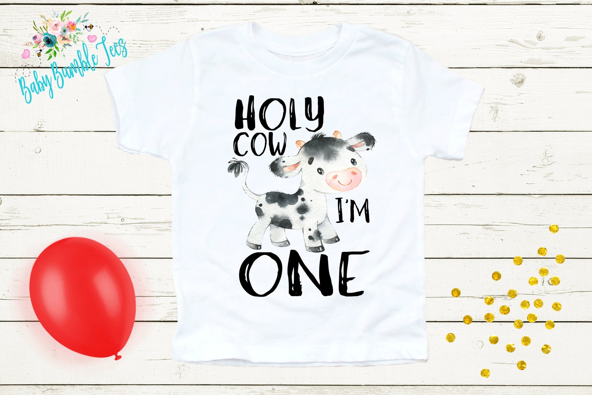 Holy Cow I'm One // First birthday // One birthday shirt // Birthday Boy // Cake Smash Outfits / 1st birthday / Toddler / Cow Farm Birthday