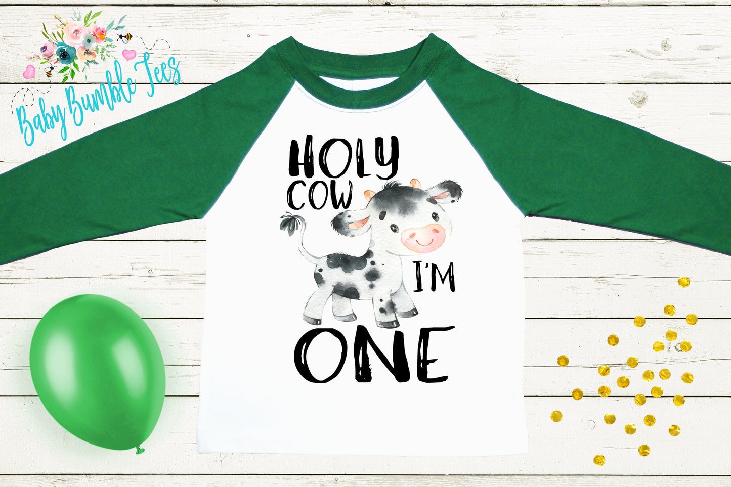 Holy Cow I'm One // First birthday // One birthday shirt // Birthday Boy // Cake Smash Outfits / 1st birthday / Toddler / Cow Farm Birthday