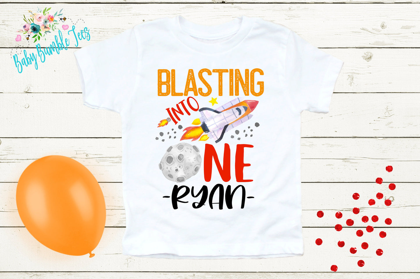 Blasting into One Shirt // First birthday // 1st Birthday shirt // Space Birthday Shirt // Kids Space Shirt // Toddler // Birthday boy