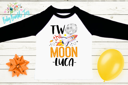 Two the Moon Shirt // Second birthday // Space Shirt // Two birthday shirt // Birthday Boy // Space Birthday / 2nd birthday / Toddler