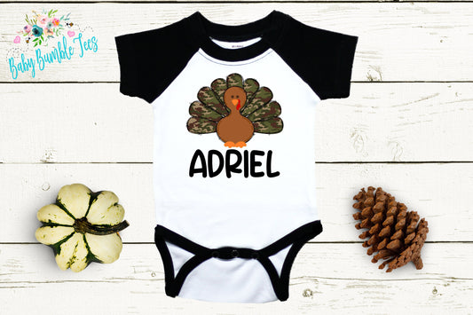 Turkey Name // Baby Boy // First Thanksgiving // Fall // Newborn // Coming home outfit // Thanksgiving Shirt // Kids Thanksgivng Shirt