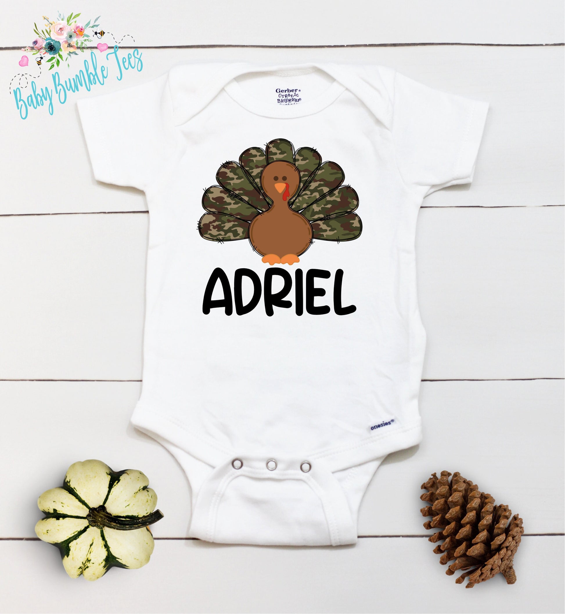 Turkey Name // Baby Boy // First Thanksgiving // Fall // Newborn // Coming home outfit // Thanksgiving Shirt // Kids Thanksgivng Shirt
