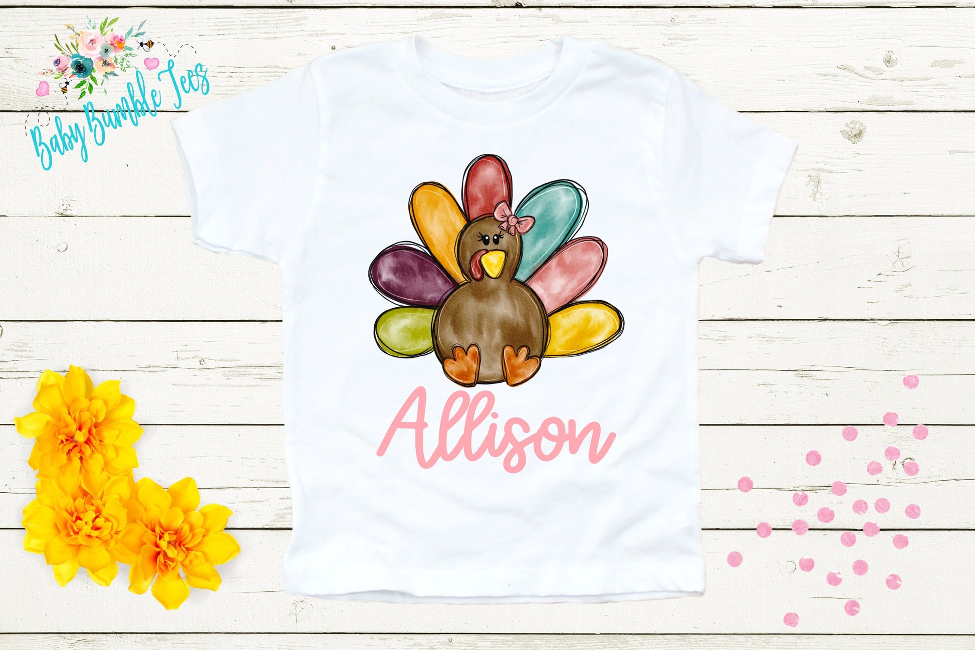 Girl Turkey Shirt // Kids Thanksgiving Shirt // Turkey shirt // Girls Thanksgiving Shirt // Toddler Shirt // Fall Kids Shirt // Thanksgiving
