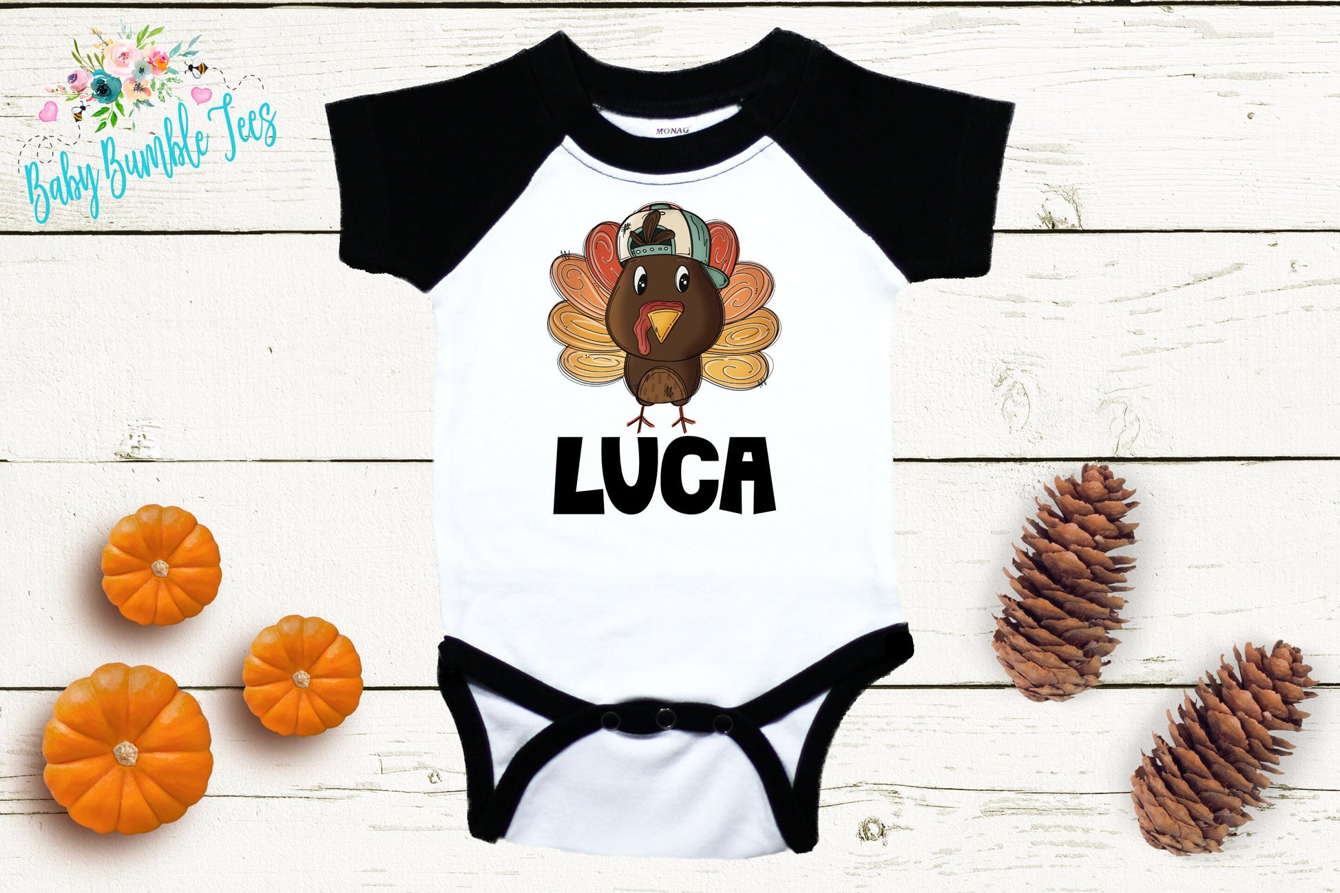 Turkey Name // Baby Boy // First Thanksgiving // Fall // Newborn // Coming home outfit // Thanksgiving Shirt // Kids Thanksgivng Shirt