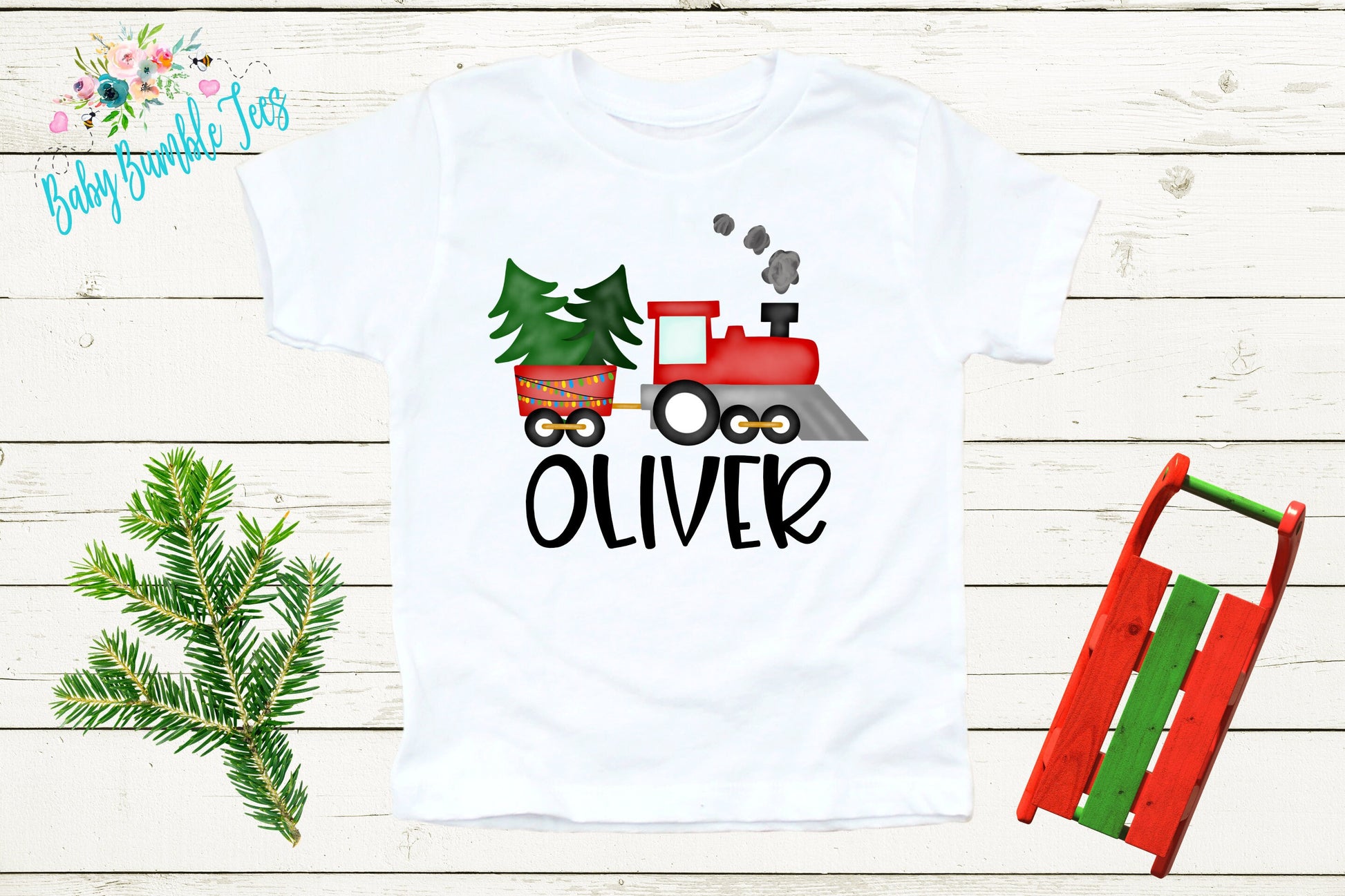 Christmas Train Shirt // Boys Christmas Shirt // Personalized Name // Kids Christmas Shirt // Toddler Christmas Shirt // Christmas Gift