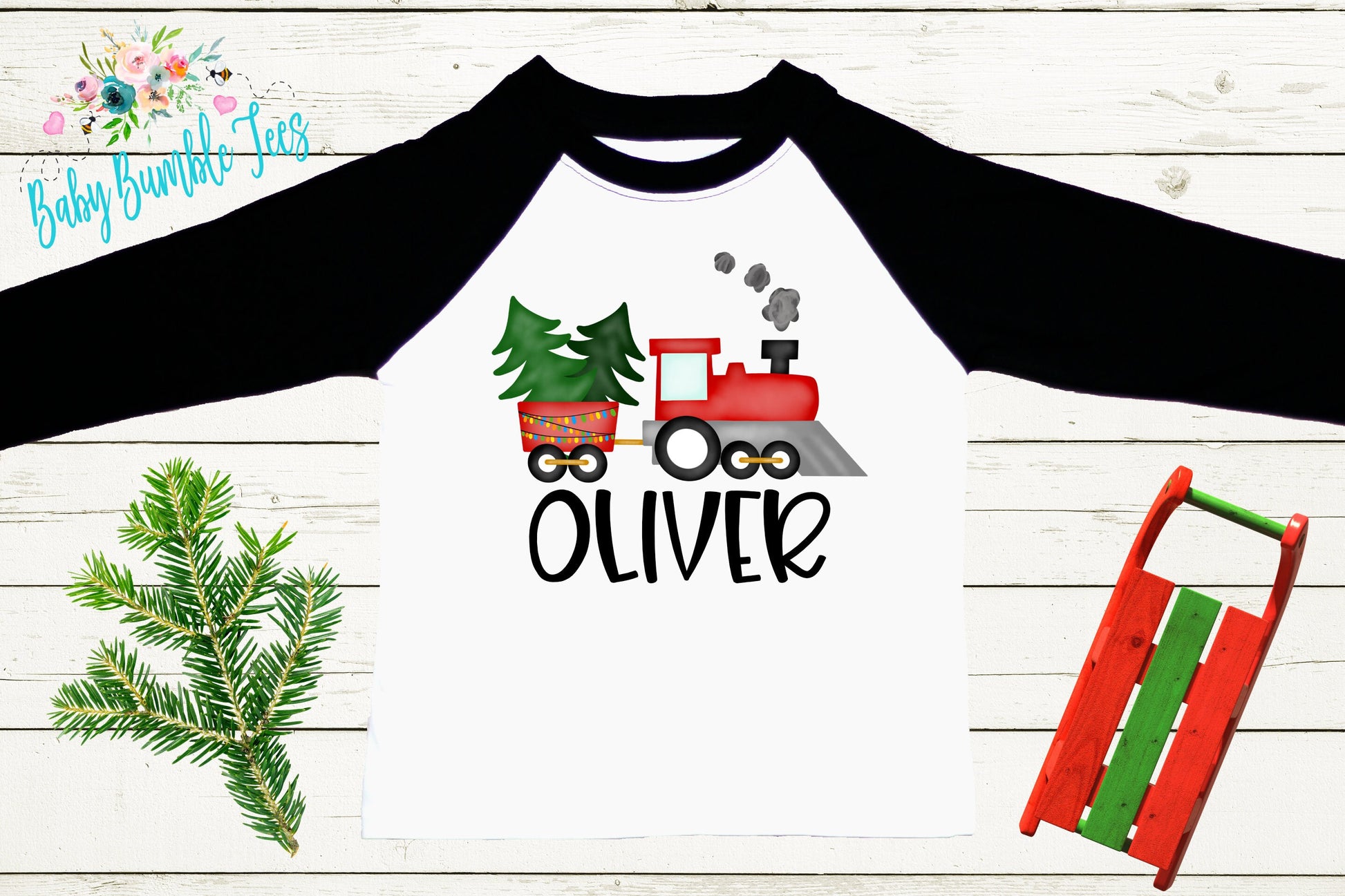 Christmas Train Shirt // Boys Christmas Shirt // Personalized Name // Kids Christmas Shirt // Toddler Christmas Shirt // Christmas Gift