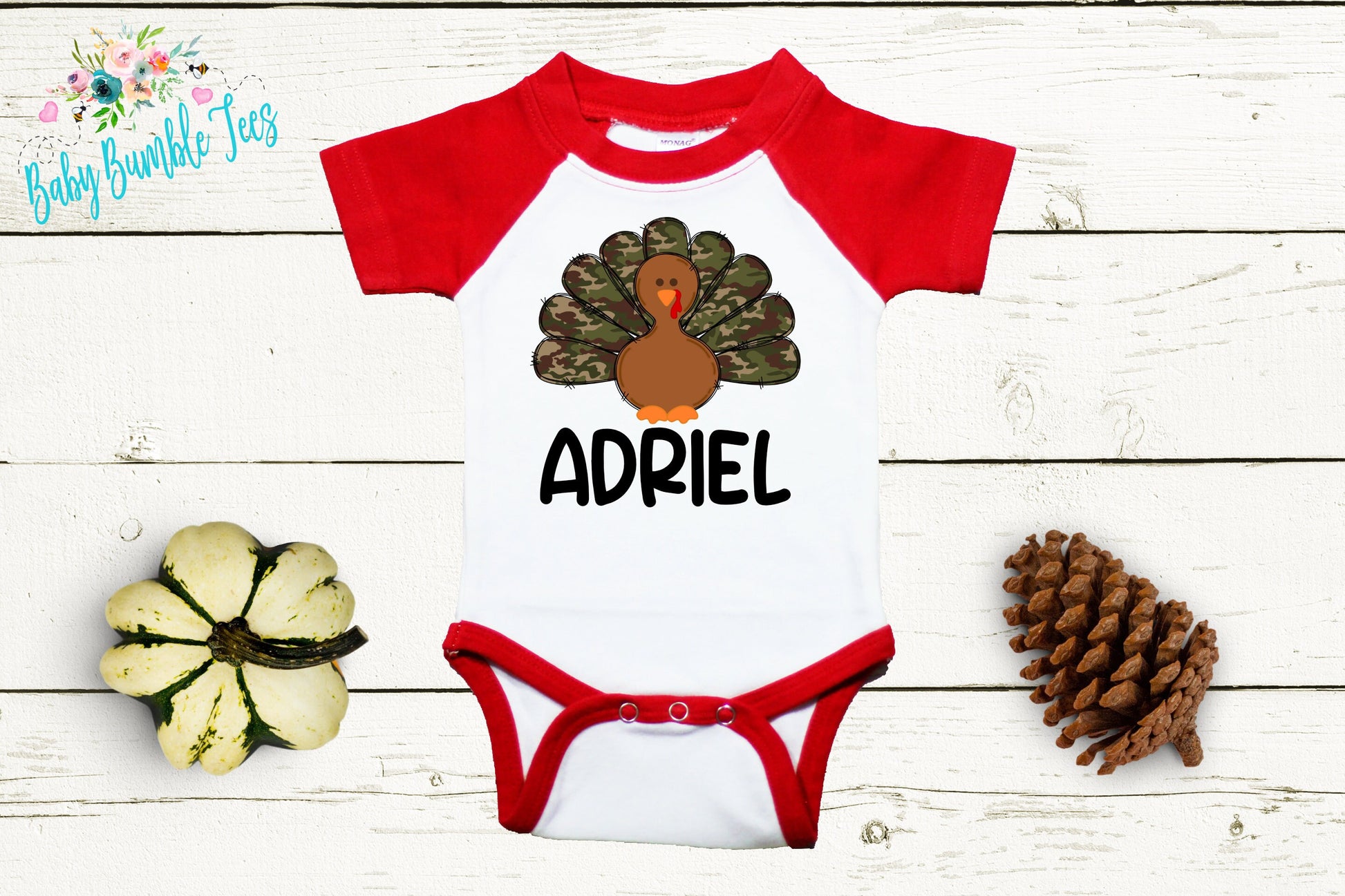 Turkey Name // Baby Boy // First Thanksgiving // Fall // Newborn // Coming home outfit // Thanksgiving Shirt // Kids Thanksgivng Shirt