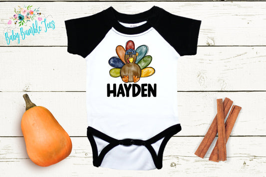 Turkey Name // Baby Boy // First Thanksgiving // Fall // Newborn // Coming home outfit // Thanksgiving Shirt // Kids Thanksgivng Shirt