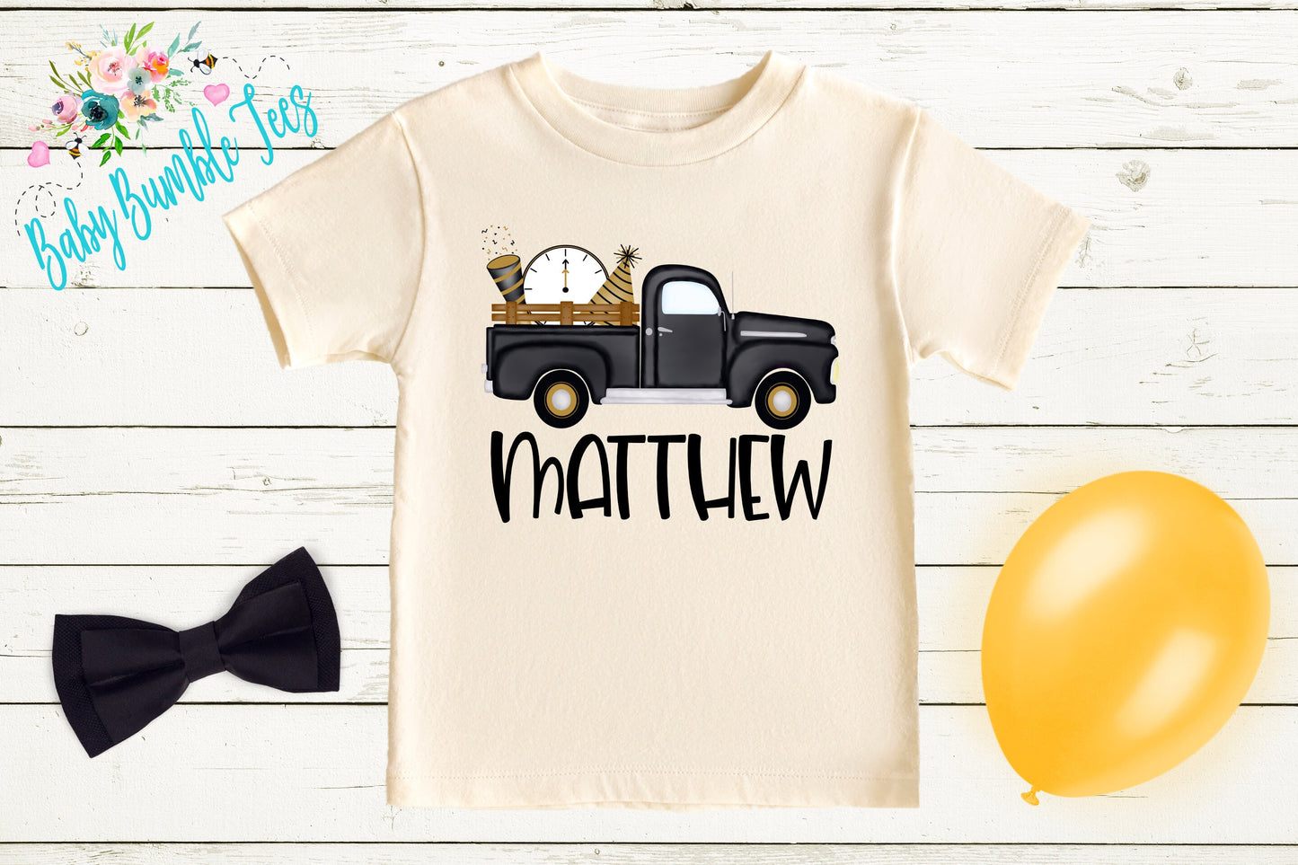 New Year Truck Shirt - New Years Toddler Shirt - New Years Kids Shirt - Toddler Shirts - New Years Eve Outfit - New Year