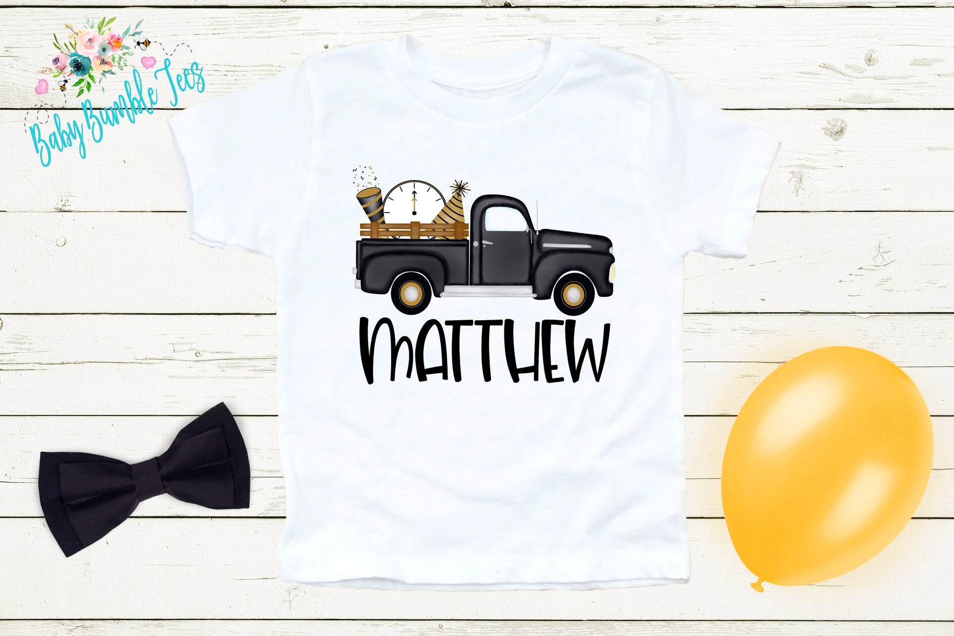 New Year Truck Shirt - New Years Toddler Shirt - New Years Kids Shirt - Toddler Shirts - New Years Eve Outfit - New Year