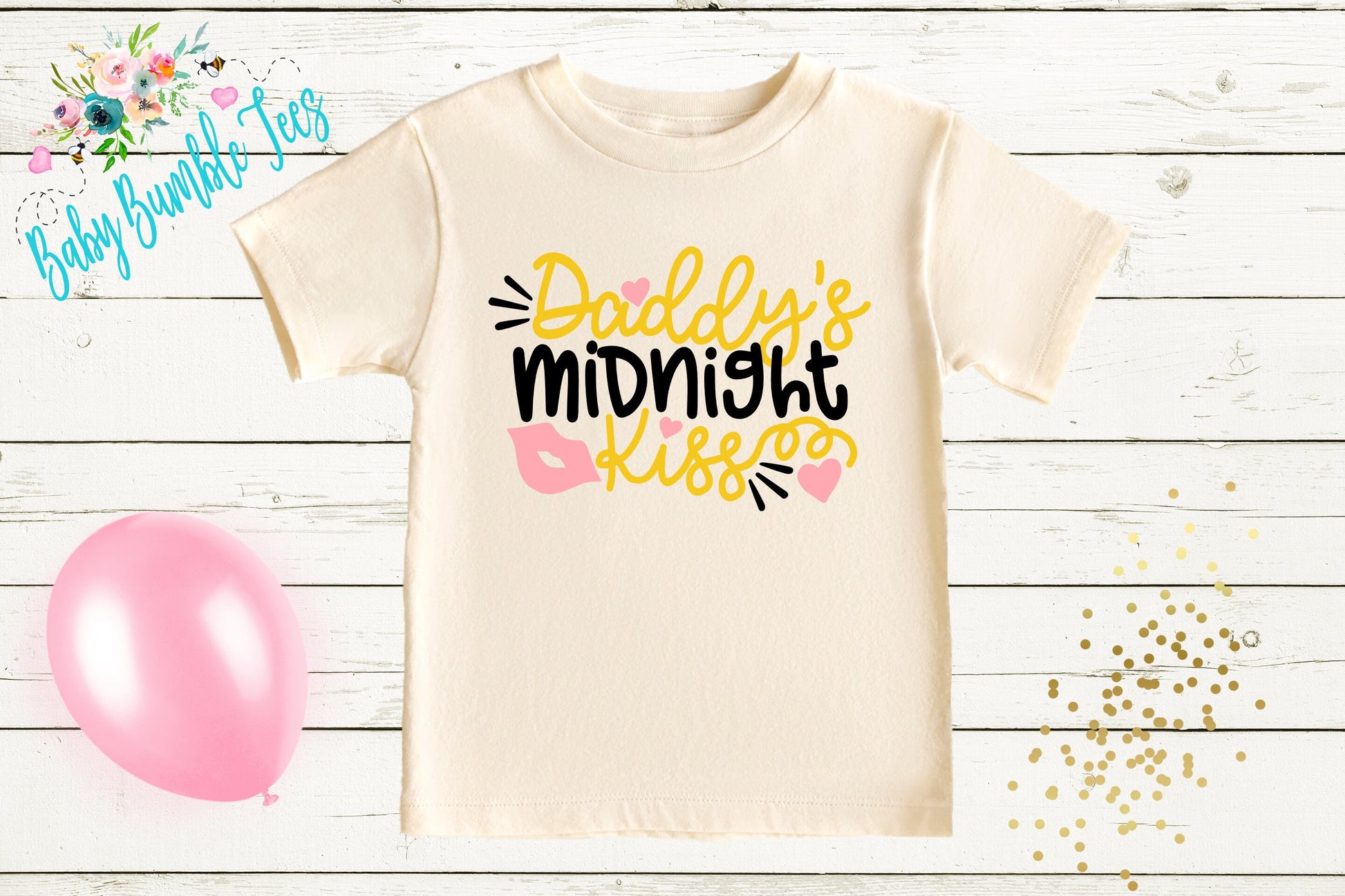 Daddy's Midnight Kiss Shirt - New Years Toddler Shirt - New Years Kids Shirt - Toddler Shirts - New Years Eve Outfit - New Year