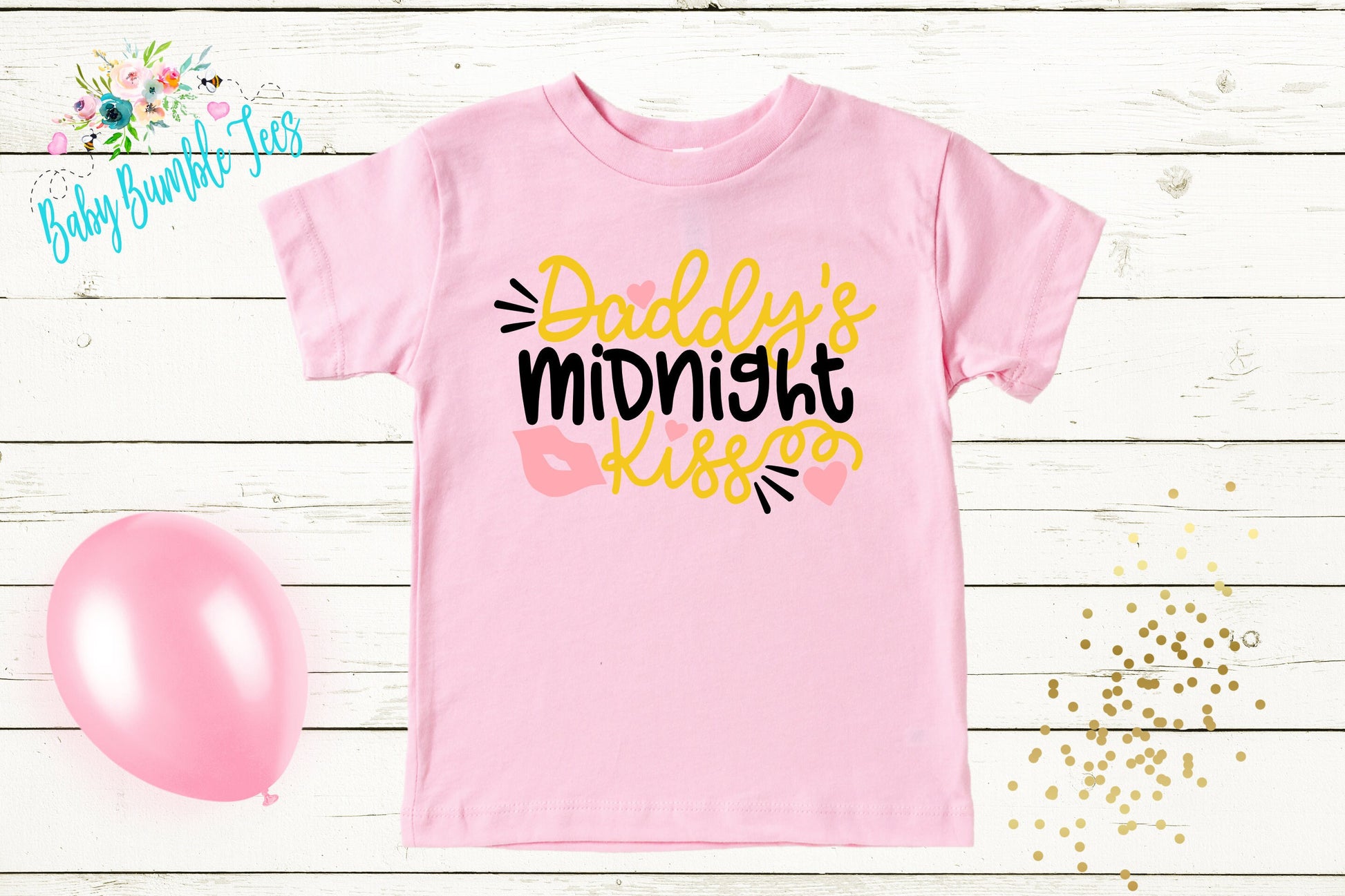 Daddy's Midnight Kiss Shirt - New Years Toddler Shirt - New Years Kids Shirt - Toddler Shirts - New Years Eve Outfit - New Year