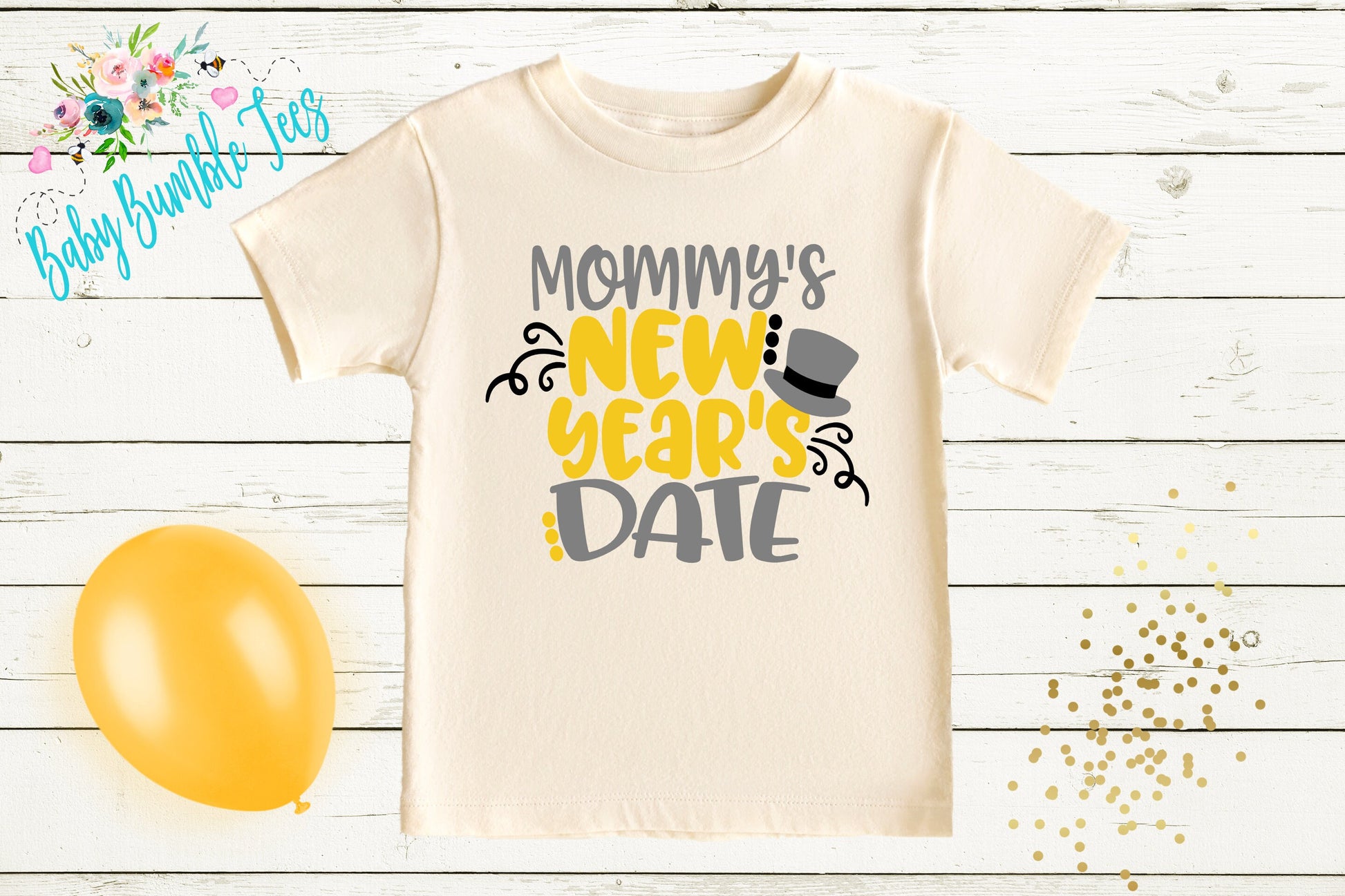 Mommy's New Year's Date Shirt - New Years Toddler Shirt - New Years Kids Shirt - Toddler Shirts - New Years Eve Outfit - New Year