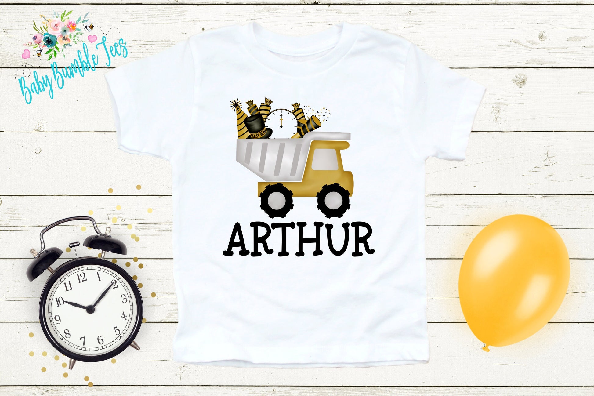 New Year Truck Shirt - New Years Toddler Shirt - New Years Kids Shirt - Toddler Shirts - New Years Eve Outfit - New Year