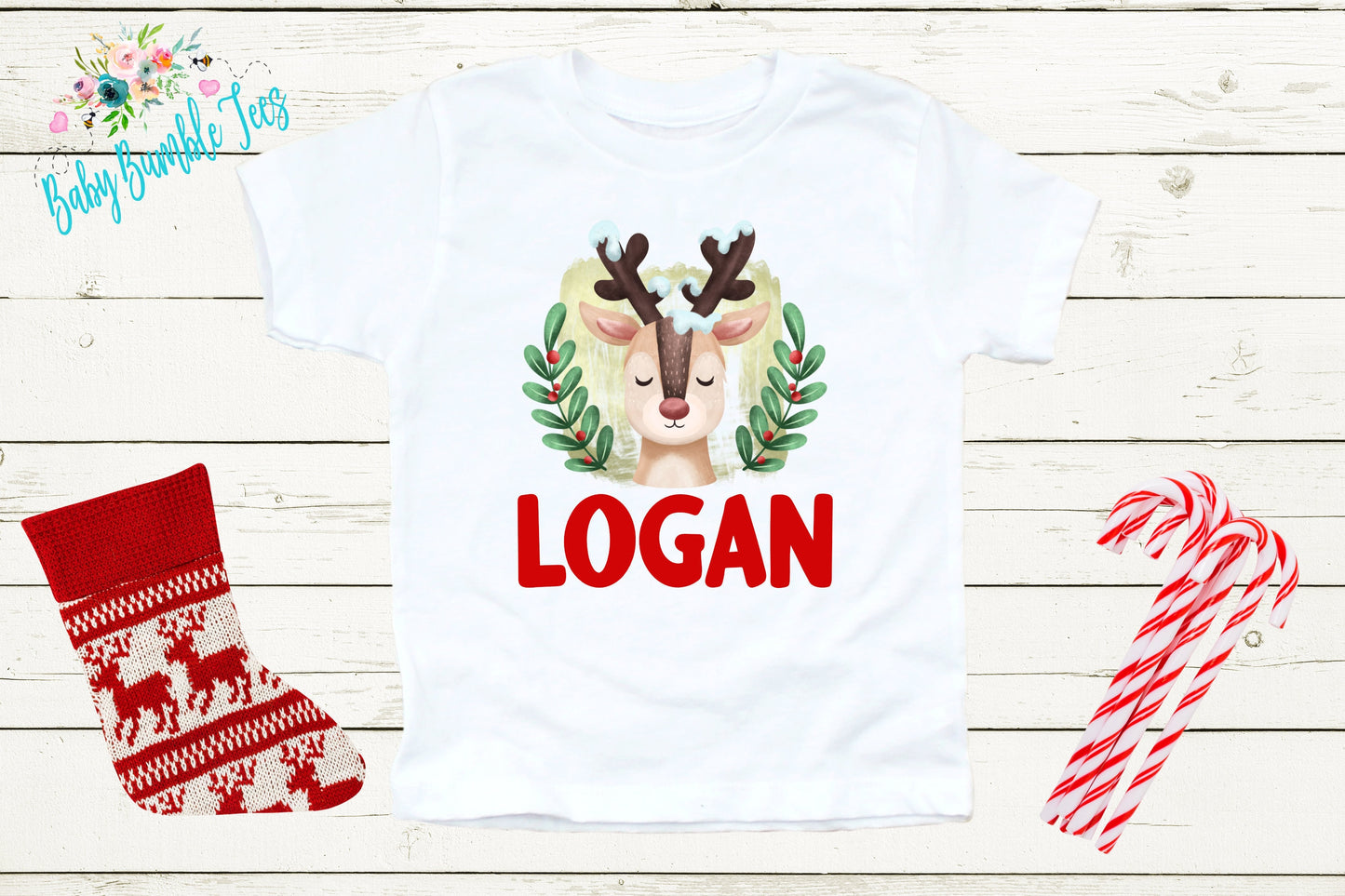 Boys Reindeer Shirt // Kids Christmas Shirt // Personalized Name // Toddler Christmas Shirt // Holiday Shirt // Reindeer Shirt // Gift