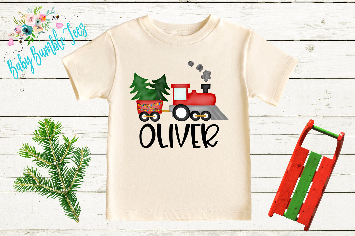 Christmas Train Shirt // Boys Christmas Shirt // Personalized Name // Kids Christmas Shirt // Toddler Christmas Shirt // Christmas Gift