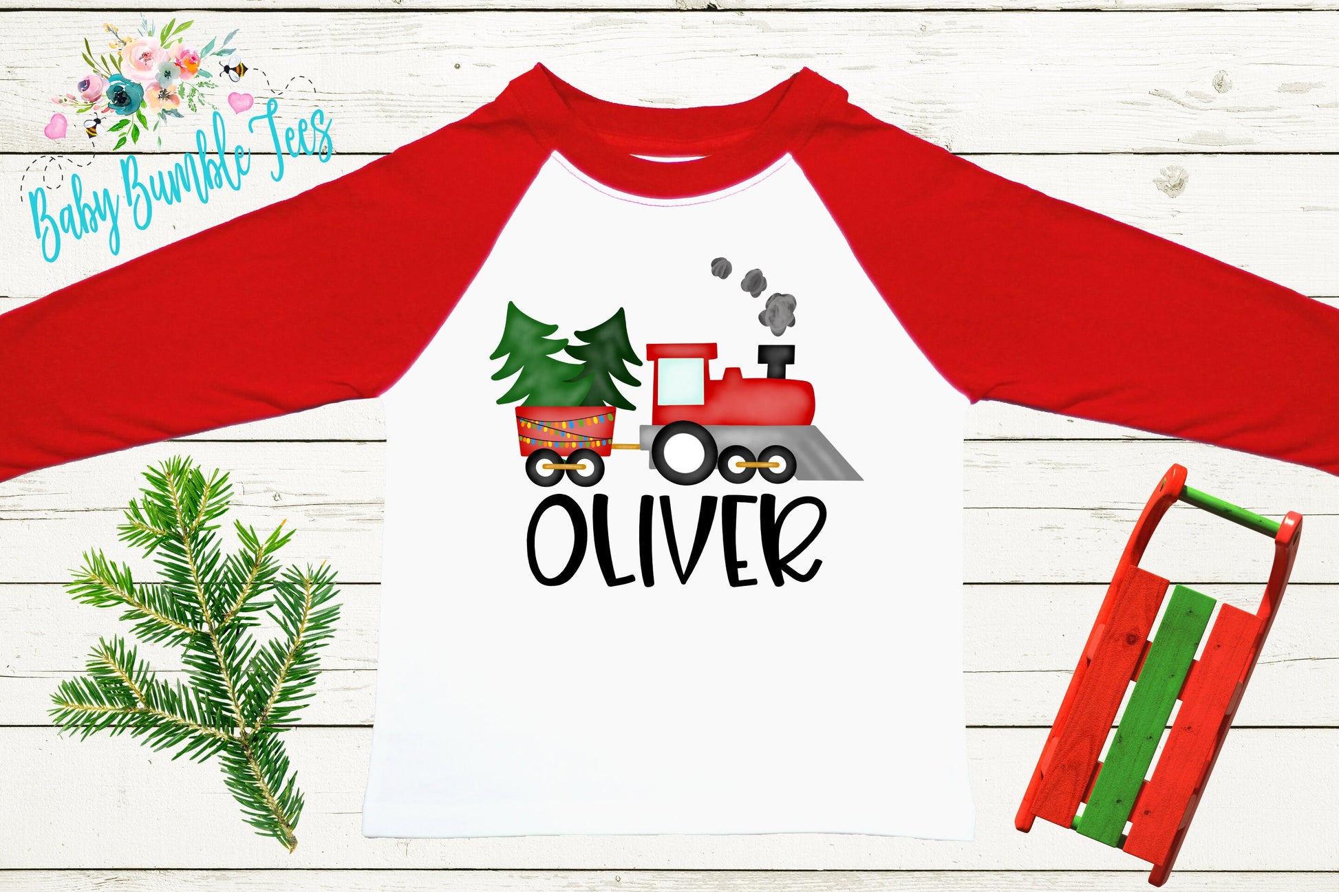 Christmas Train Shirt // Boys Christmas Shirt // Personalized Name // Kids Christmas Shirt // Toddler Christmas Shirt // Christmas Gift