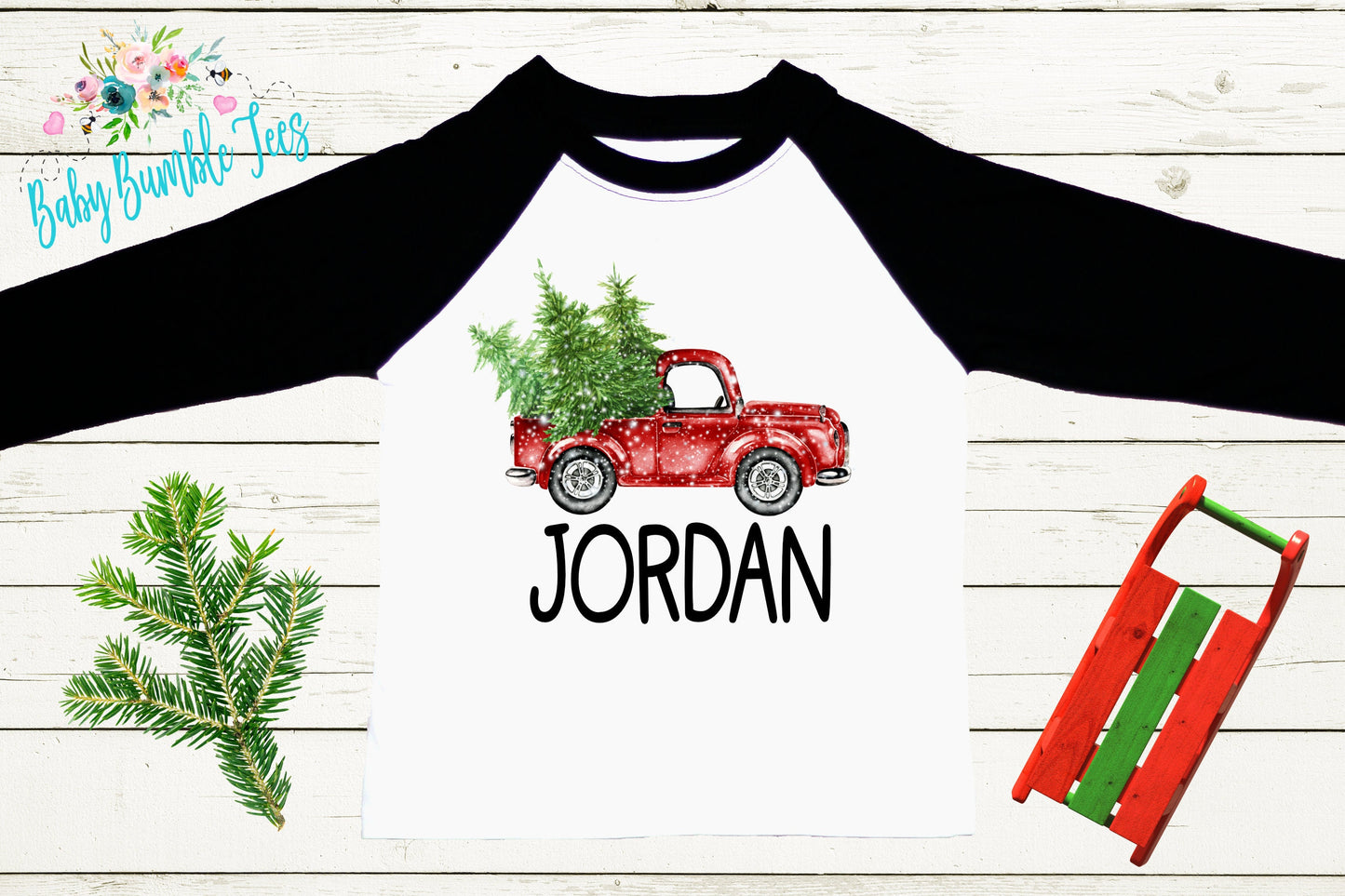 Christmas Truck Shirt // Personalized Name // Christmas // Boy T Shirt // Truck // My First Christmas // Christmas Tree // Toddler Shirt