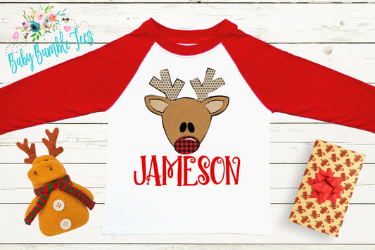Reindeer Name Shirt // Personalized Name // Christmas // Toddler Shirt // Holiday // Kids Shirt // Gift // First Christmas // Reindeer